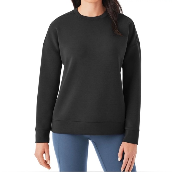 NWT XXL Member's Mark Women's Luxe Crewneck Sweatshirt black - Picture 1 of 8